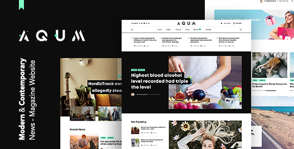 Aqum | Contemporary News and Magazine WordPress Theme
